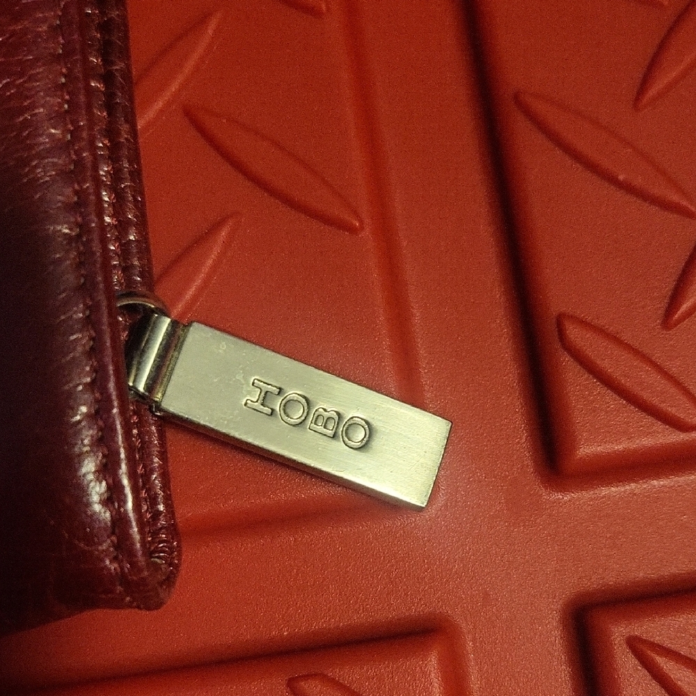 HOBO Rich Red Leather Clutch with Bow Accent - Picture 2 of 5